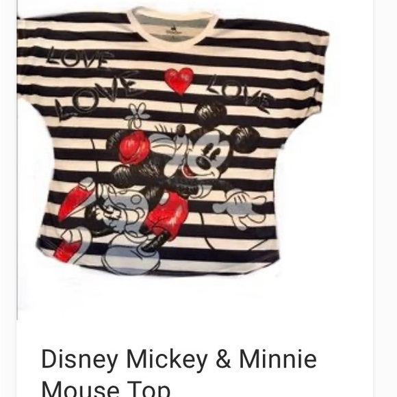 Disney Parks Mickey And Minnie Mouse Love t-shirt sz M - Picture 1 of 7
